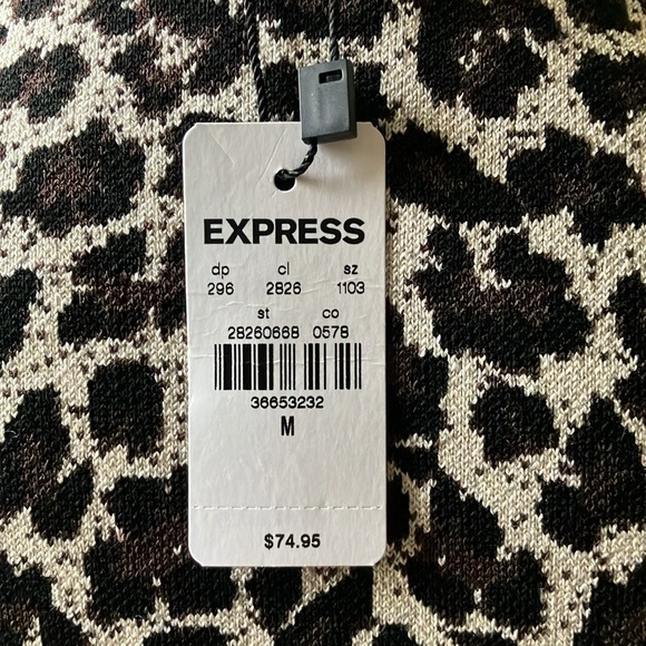 Express Cheetah Print Sleeveless Knit Top Size M NWT - Picture 6 of 7